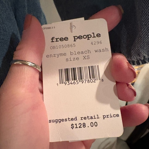 Free People Square Neck Tiered Denim Dress - Picture 3 of 7